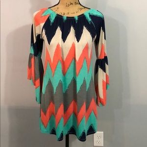 Chevron Multicolor Tunic/Dress - size small